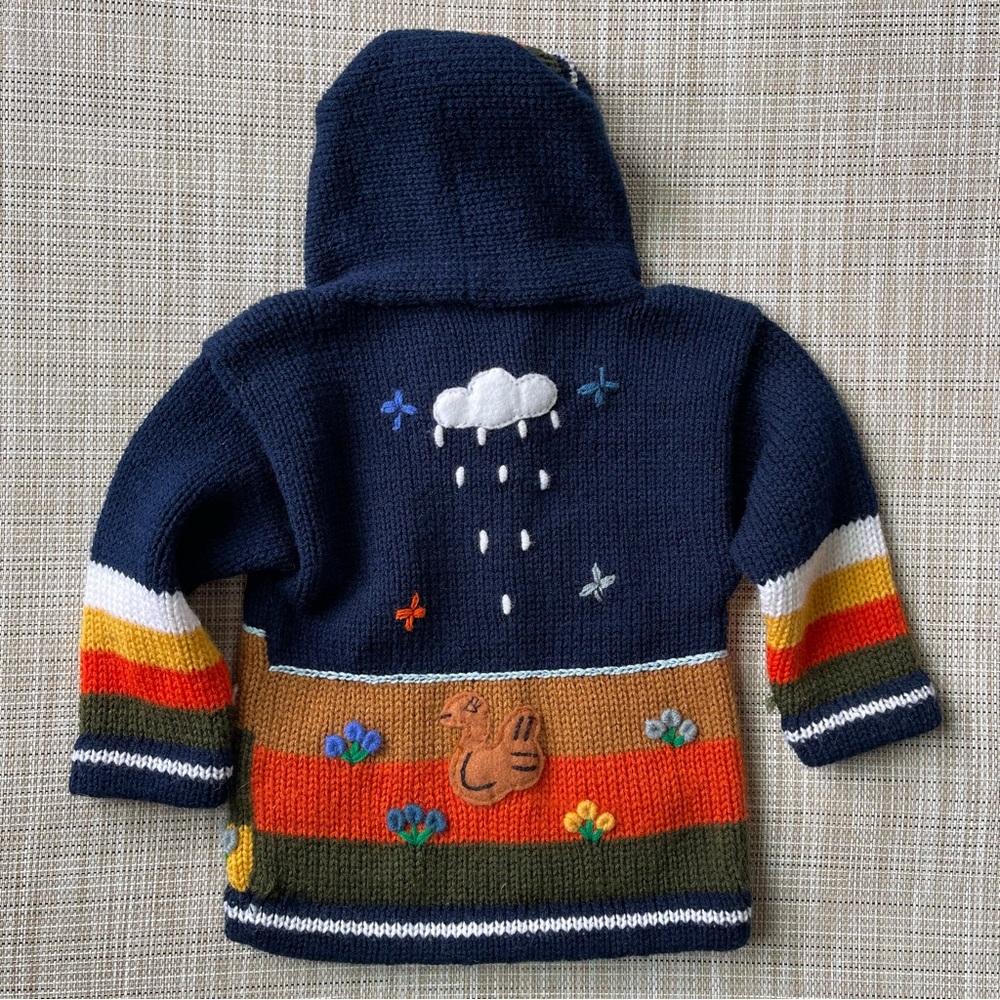 SOLD ~ Colorful Kids Sweater with Animal Design - Picture 3 of 5
